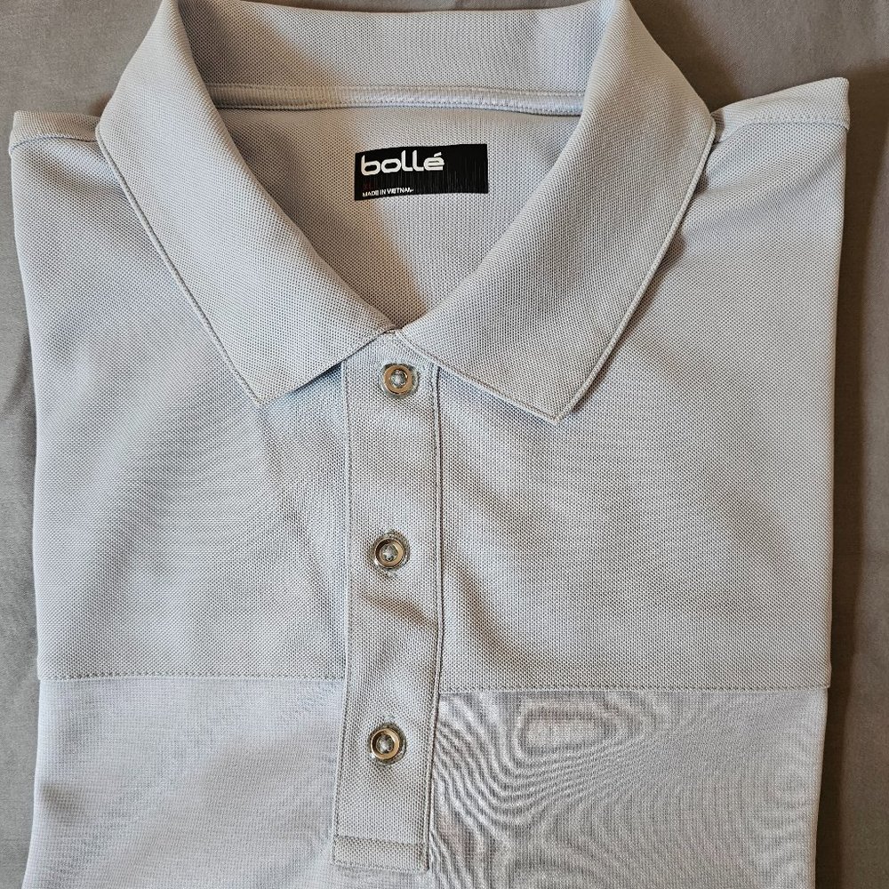 BOLLE' MEN SHORT SLEEVE PERFORMANCE CASUAL DRESS POLO SHIRT - SIZE XL